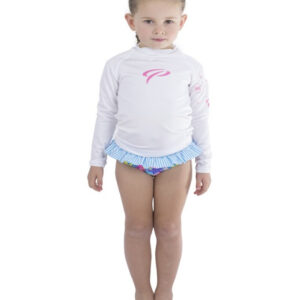 DJEČJA MAJICA OP LYCRA DUGI ROKAVI BIJELA 6-8 GODINA